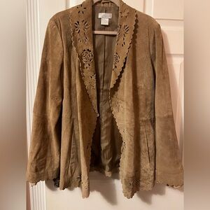 Spiegel Genuine Leather Suede Taupe Women's Jacket